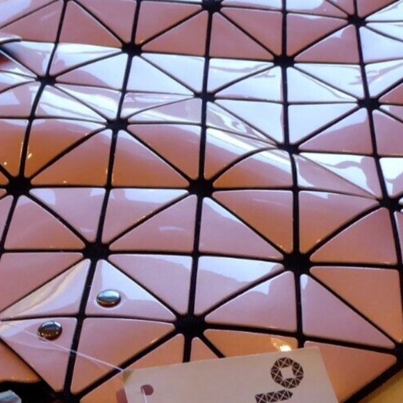 Issey Miyake BAOBAO Rose Pink Goldish Tote Handbag Bag - Picture 10 of 11